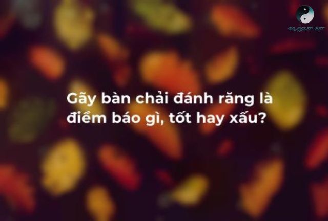 Luận giải gãy bàn chải đánh răng báo hiệu điều gì?